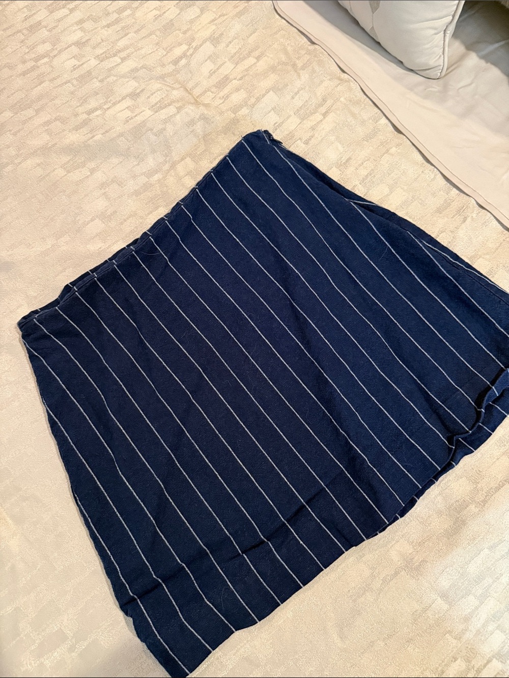 GAP Navy Blue Pinstripe Mini Skirt